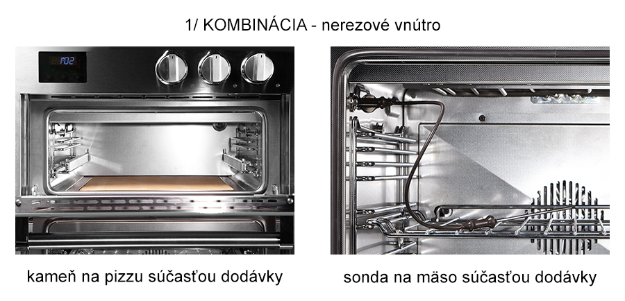1 kombinácia nerezovej dvojrúry GENESI